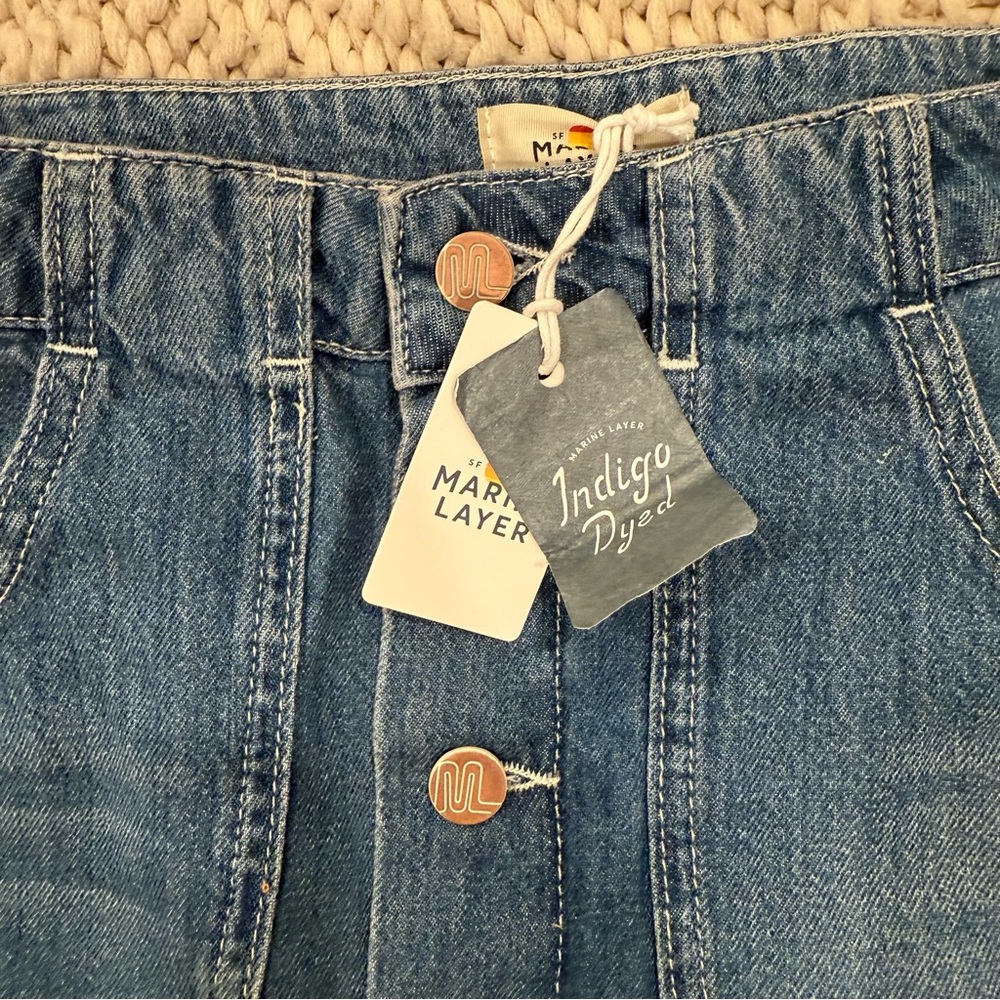 NWT Marine Layer Emilia Mini Denim Skirt - Picture 5 of 8